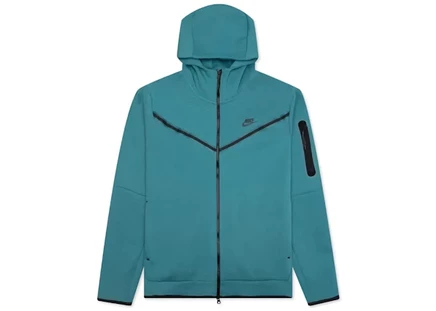 Мужское худи Nike Tech Fleece на молнии, бирюзовое
