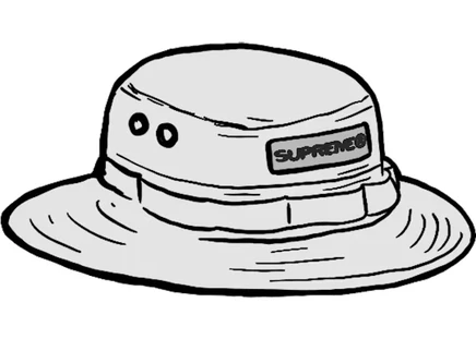 Унисекс панама Supreme Boonie с отражающим патчем, натуральная