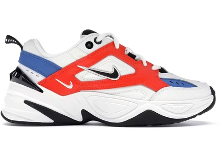 Женские кроссовки Nike M2K Tekno, бело-черно-оранжевые