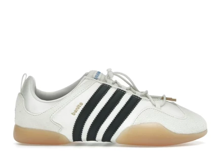 Мужские кроссовки Adidas Ballerina Bad Bunny, слоновая кость/черные с коричневой подошвой