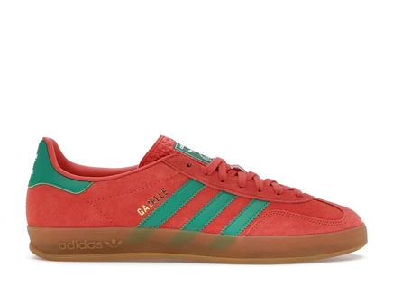 Мужские индор-кроссовки Adidas Gazelle Indoor, алый/зеленый/белый