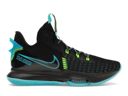 Мужские кроссовки Nike LeBron Witness 5, черные/голубые