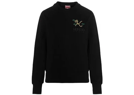 Женский свитшот Kenzo x Nigo с вышитым логотипом, черный