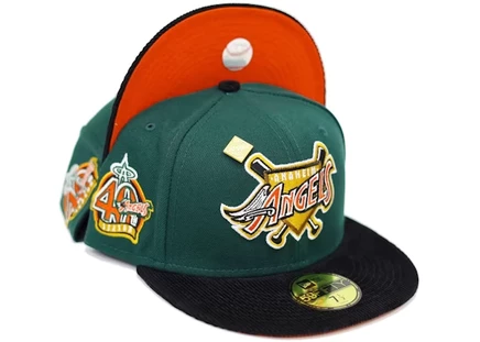 Унисекс кепка New Era Angels 59Fifty, зеленая/оранжевая