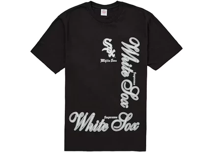 Мужская футболка Supreme MLB Teams Sox, черная