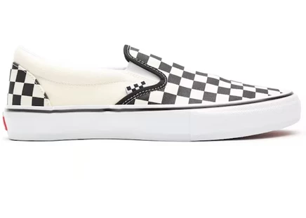 Мужские кеды Vans Skate Slip‑On Checkerboard, черно‑белые