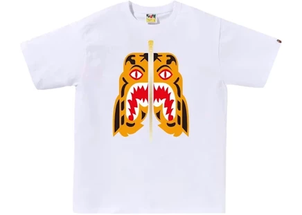 Мужская футболка Bape Colors Tiger, белая
