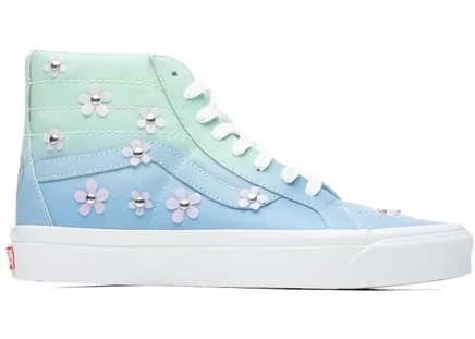 Мужские высокие кеды Vans Sk8-Hi 38 DX Sandy Liang, сине-зеленые