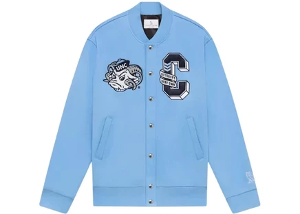 Мужская куртка OVO x NCAA Tar Heels varsity, светло-голубая