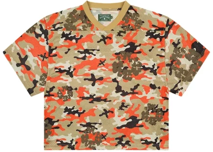 Мужская футболка Denim Tears «Camo Cotton Wreath» сетчатая, коричневая