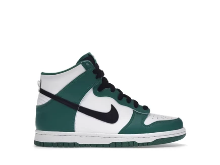 Детские кроссовки Nike Dunk High Celtics, бело-зеленые