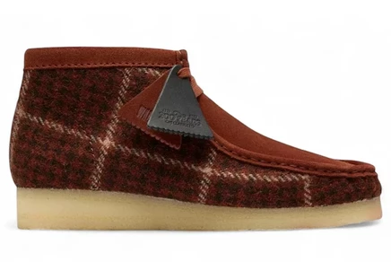 Мужские ботинки Clarks Wallabee Harris Tweed, красные
