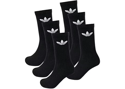 Унисекс носки Adidas Trefoil Crew, 6 пар, черные