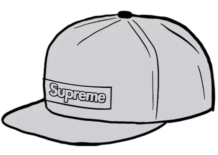 Унисекс пятипанельная кепка supreme kaws chalk logo, серая