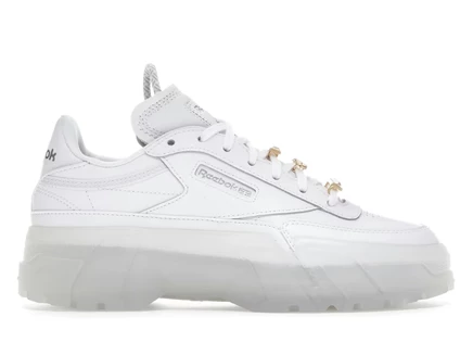 Женские кроссовки reebok club c cardi b, белые