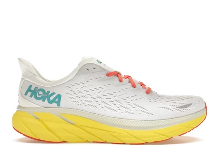 Мужские кроссовки Hoka One One Clifton 8, бело-желтые
