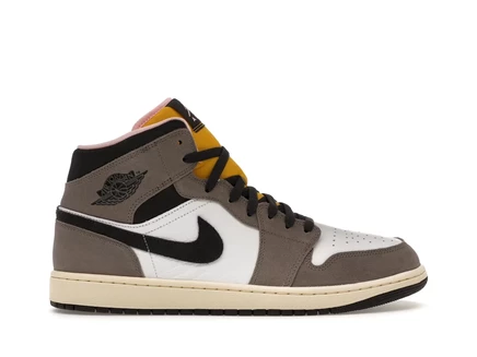 Мужские кроссовки Jordan 1 Mid SE, белые/Cave Stone