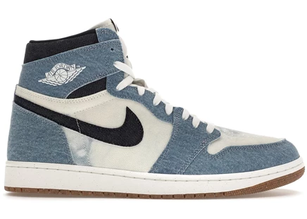 Кроссовки Jordan 1 Retro Denim, бело-сине-коричневые