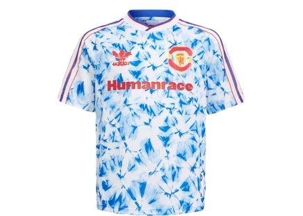 adidas Manchester United Human Race Kids Jersey White/Bold Blue white/bold blue