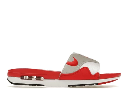 Мужские шлепанцы Nike Air Max 1 Slide, бело-красные