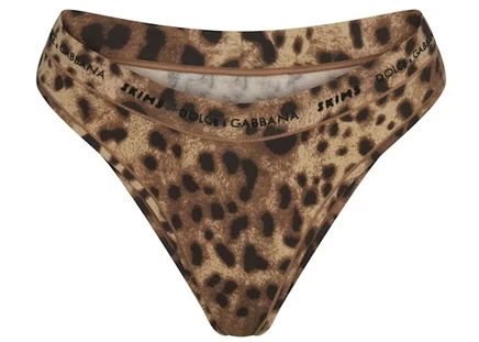 Женские трусики-танга Skims x Dolce&Gabbana, леопардовые