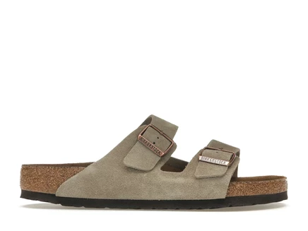 Унисекс сандалии Birkenstock Arizona с мягкой стелькой, верх из замши, серо-коричневые