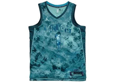 Мужская джерси Nike Lamelo Ball Hornets 2023, бирюзовая