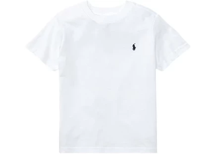 Детская футболка Polo Ralph Lauren из хлопкового джерси, белая