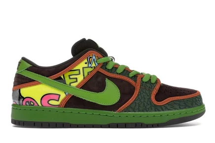 Мужские кроссовки Nike SB Dunk Low De La Soul 2015, коричнево-зеленые