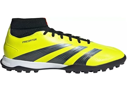 Мужские бутсы Adidas Predator 24 League Turf, жёлто‑чёрно‑красные