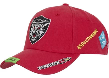 Унисекс кепка 6-панельная Supreme Racing Team, красная