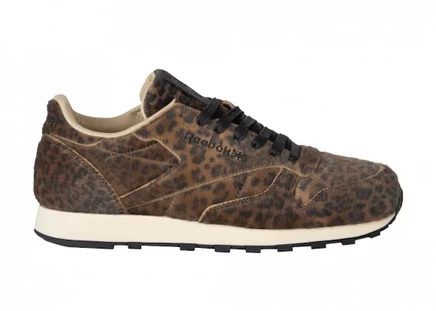 Мужские кроссовки Reebok Classic Leather, леопард/черные