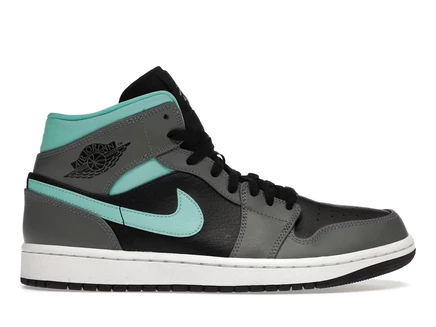 Кроссовки Jordan 1 Mid, черно-голубые