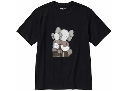 Унисекс футболка KAWS x Uniqlo UT с принтом, черная