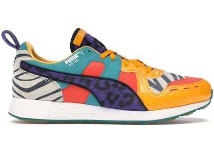 Мужские кроссовки Puma RS-100 Animal, белые с розово-красными акцентами
