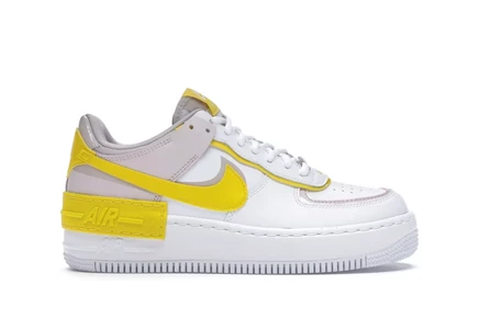 Nike Air Force 1 Low Shadow White Barely Rose Speed Yellow (Women's) white/barely rose-platinum violet-speed yellow