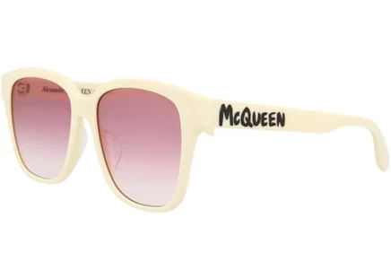 Солнцезащитные очки Alexander McQueen AM0331SK, бело-розовые