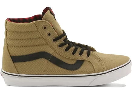 Мужские кроссовки Vans SK8-Hi Reissue Twill, черно-кремовые