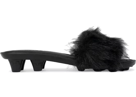 Женские сандалии Puma Cat Cleat Fenty Chic Fur, чёрные