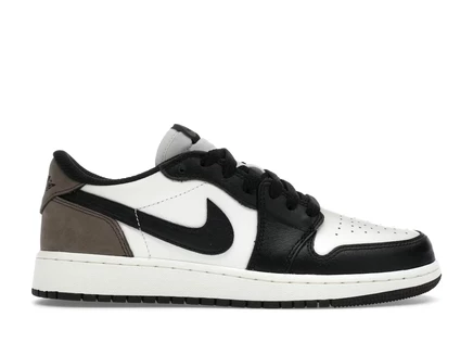 Детские кроссовки Jordan 1 Retro Low OG Mocha, бело‑черно‑мокко