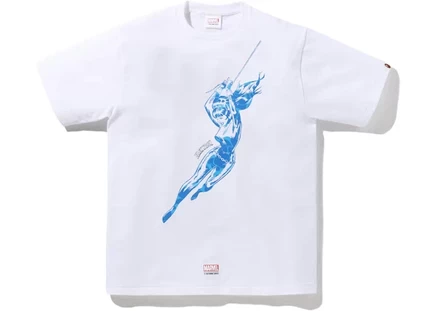 Мужская футболка Bape x Marvel Comics Black Widow, белая