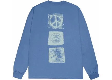 Мужской лонгслив Stussy Mono, бирюзовый