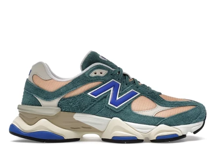 Мужские кроссовки New Balance 9060, зеленые/фиолетовые