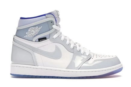 Мужские кроссовки Jordan 1 Retro High Zoom, бело-голубые