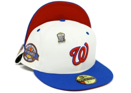 Унисекс кепка New Era 59Fifty Nationals, бело-красная