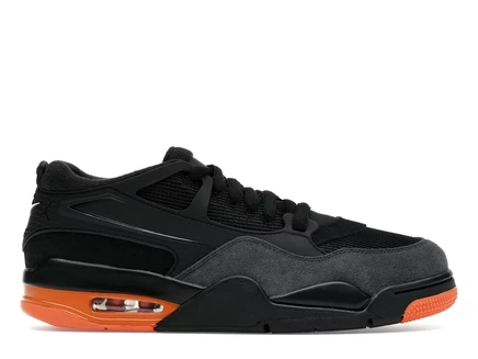 Мужские кроссовки Jordan 4 RM, черные/оранжевые
