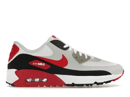 Мужские кроссовки Nike Air Max 90 Golf, белые/черные/красные