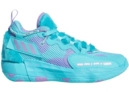 Детские кроссовки Adidas Dame 7 EXTPLY Sulley, бирюзово-синие