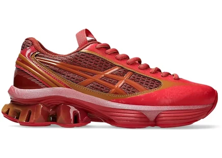 Мужские кроссовки asics gel-kinetic fluent kiko kostadinov, красно-оранжевые