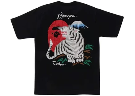 Мужская футболка Bape Tiger Souvenir, черная